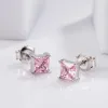 925 Sterling Silver Square Zircon Earrings sold by Charming Charlie