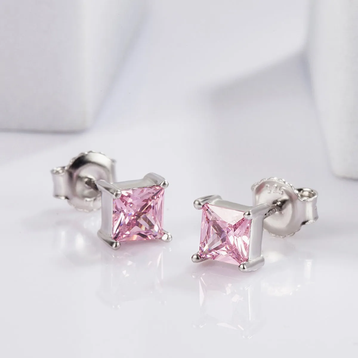 925 Sterling Silver Square Zircon Earrings sold by Charming Charlie product image thumbnail 4