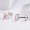 925 Sterling Silver Square Zircon Earrings sold by Charming Charlie