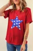 Sequin Star Round Neck Short Sleeve T-Shirt sold by Charming Charlie
