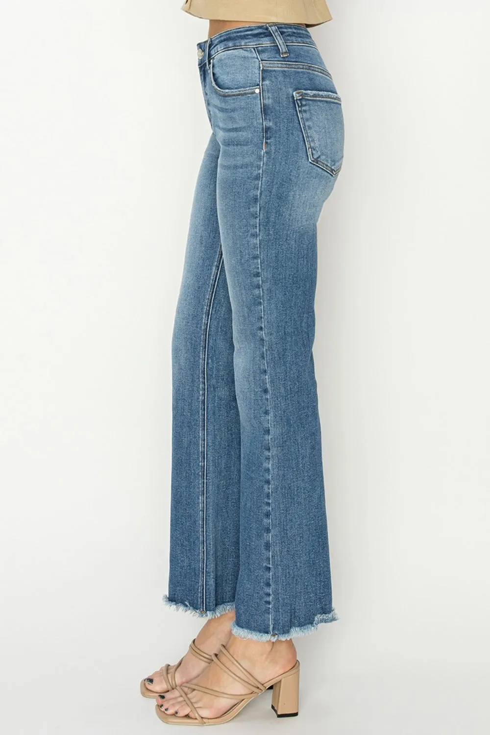 RISEN Mid-Rise Frayed Hem Bootcut Jeans sold by Charming Charlie product image thumbnail 2