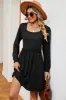 Frill Square Neck Long Sleeve Dress sold by Charming Charlie