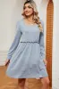 Frill Square Neck Long Sleeve Dress sold by Charming Charlie