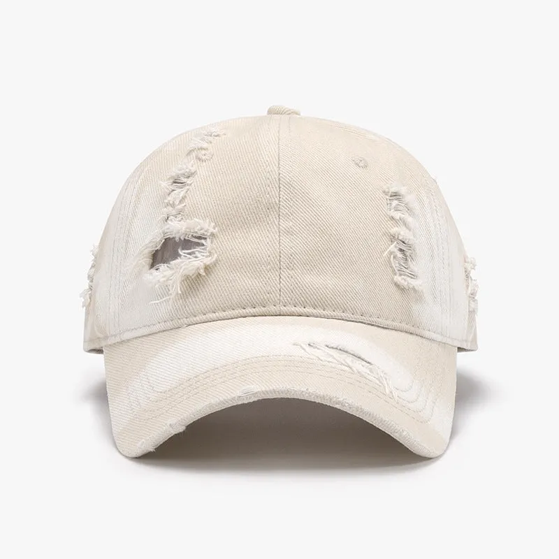 Distressed Adjustable Cotton Baseball Cap sold by Charming Charlie
