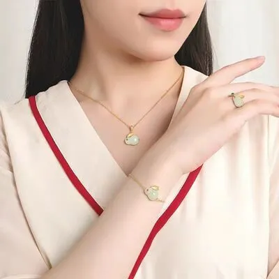 Natural Stone Gold-Plated Rabbit Pendant Necklace sold by Charming Charlie product image thumbnail 4