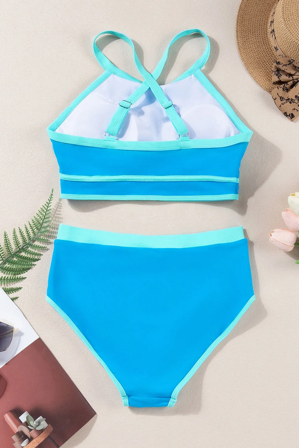 Crisscross Round Neck Two-Piece Swim Set sold by Charming Charlie product image thumbnail 4