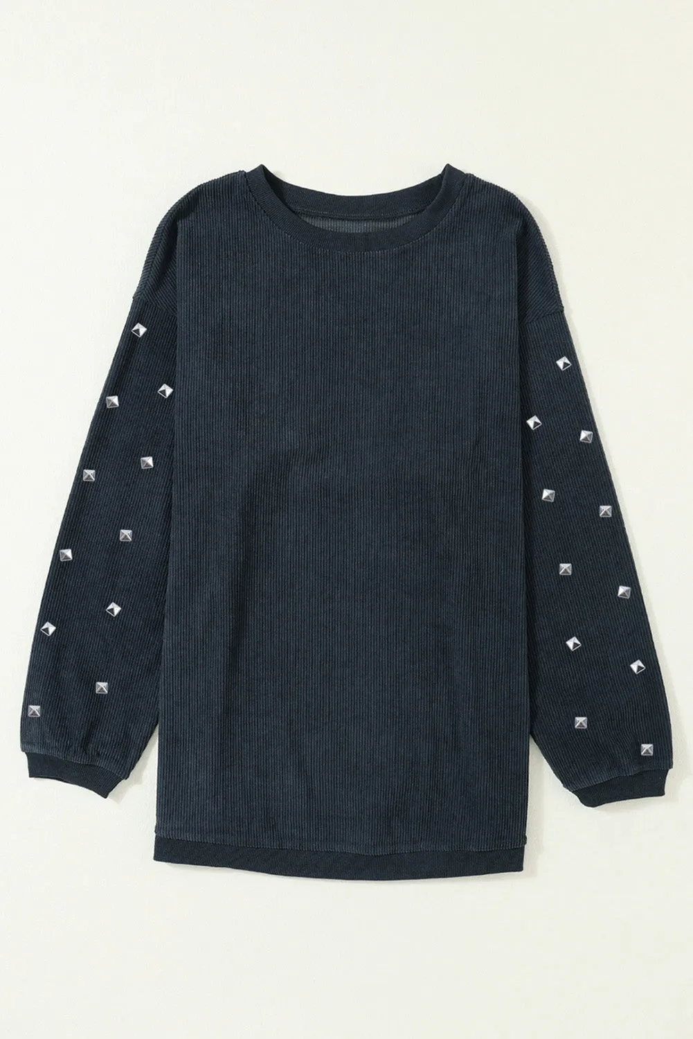 Studded Round Neck Long Sleeve Sweatshirt sold by Charming Charlie product image thumbnail 4