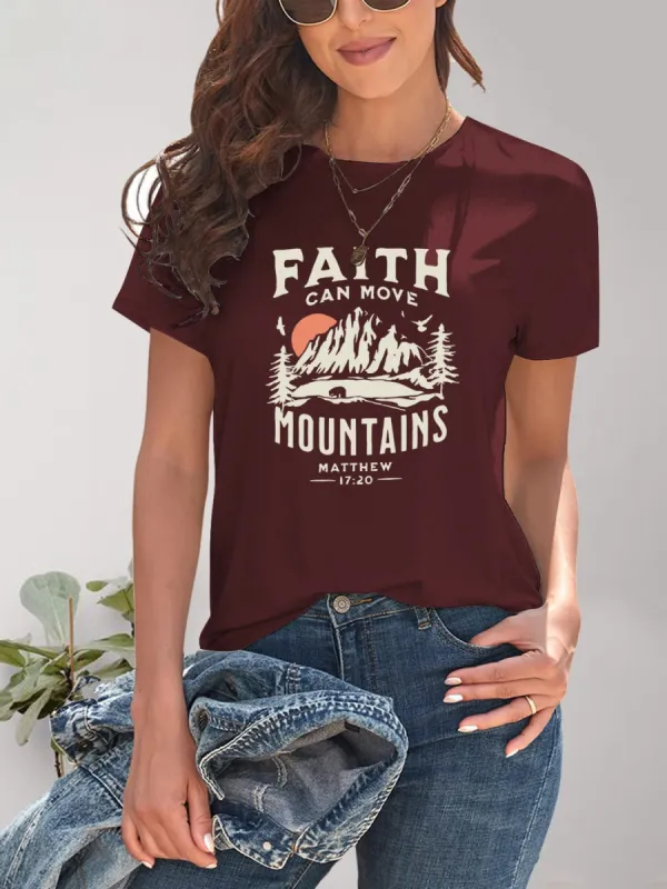 Graphic Round Neck Short Sleeve T-Shirt sold by Charming Charlie