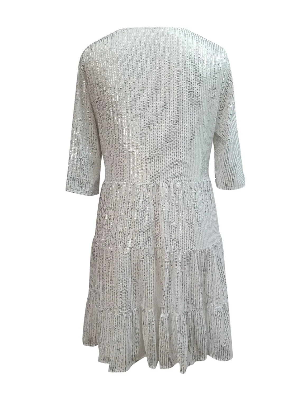 Full Size Sequin Round Neck Half Sleeve Mini Dress sold by Charming Charlie product image thumbnail 3