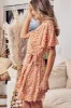 BiBi Floral Tied Short Sleeve Mini Wrap Dress sold by Charming Charlie