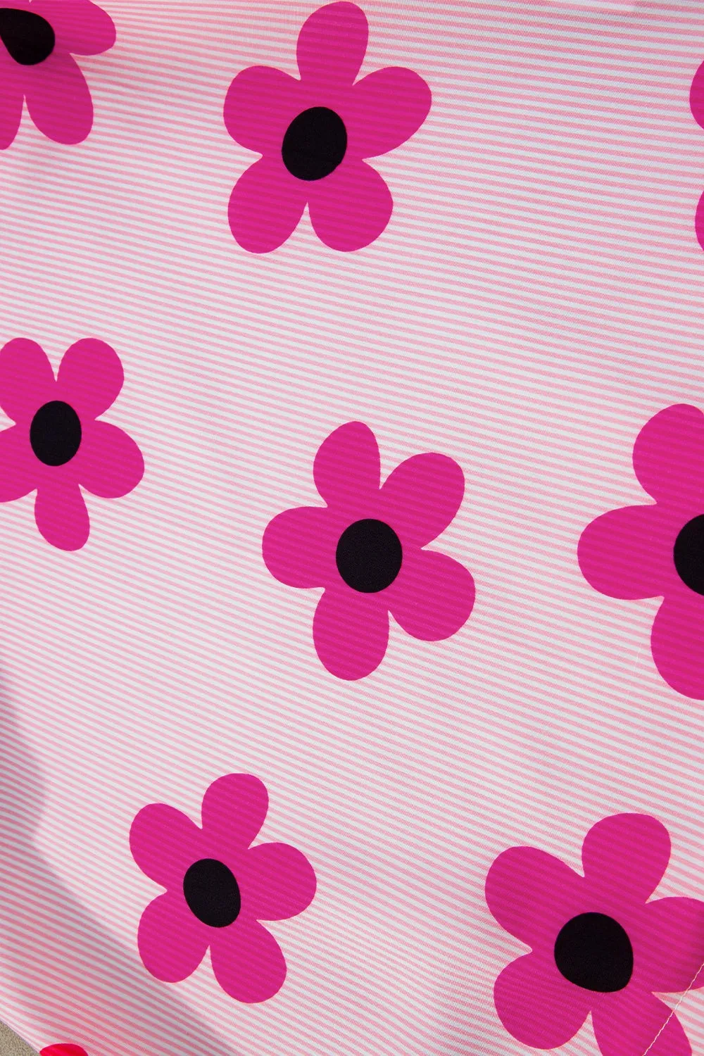 Ruffled Flower Printed Round Neck Cap Sleeve Blouse sold by Charming Charlie product image thumbnail 4