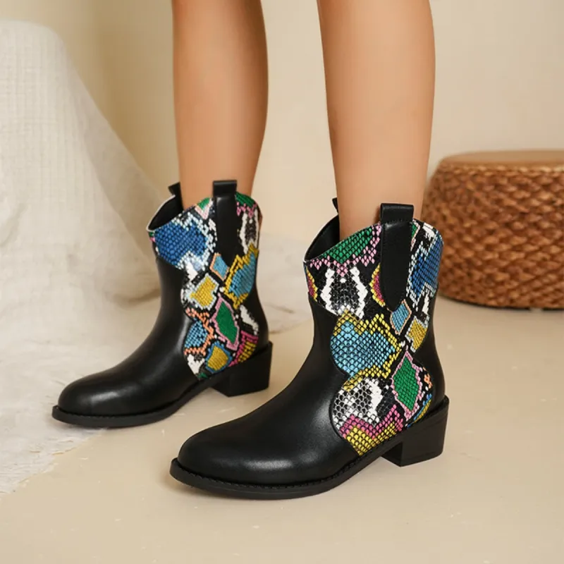 PU Leather Color Block Boots sold by Charming Charlie