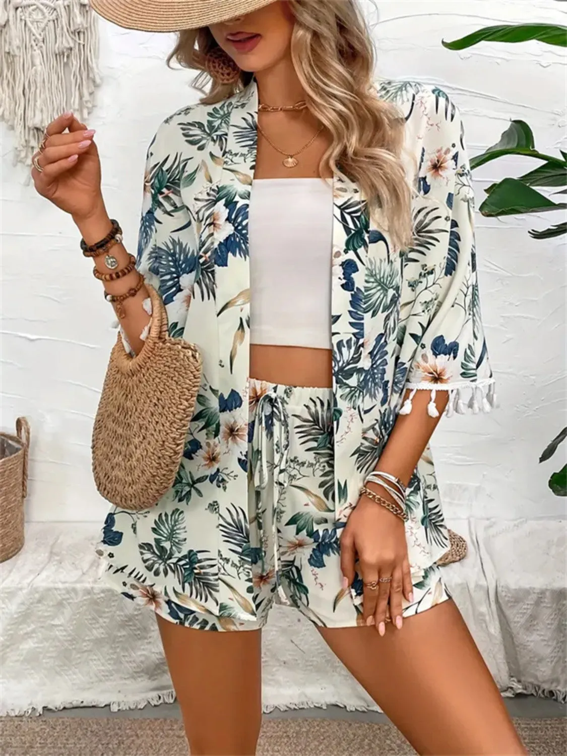 Printed Half Sleeve Top and Shorts Set sold by Charming Charlie product image thumbnail 3