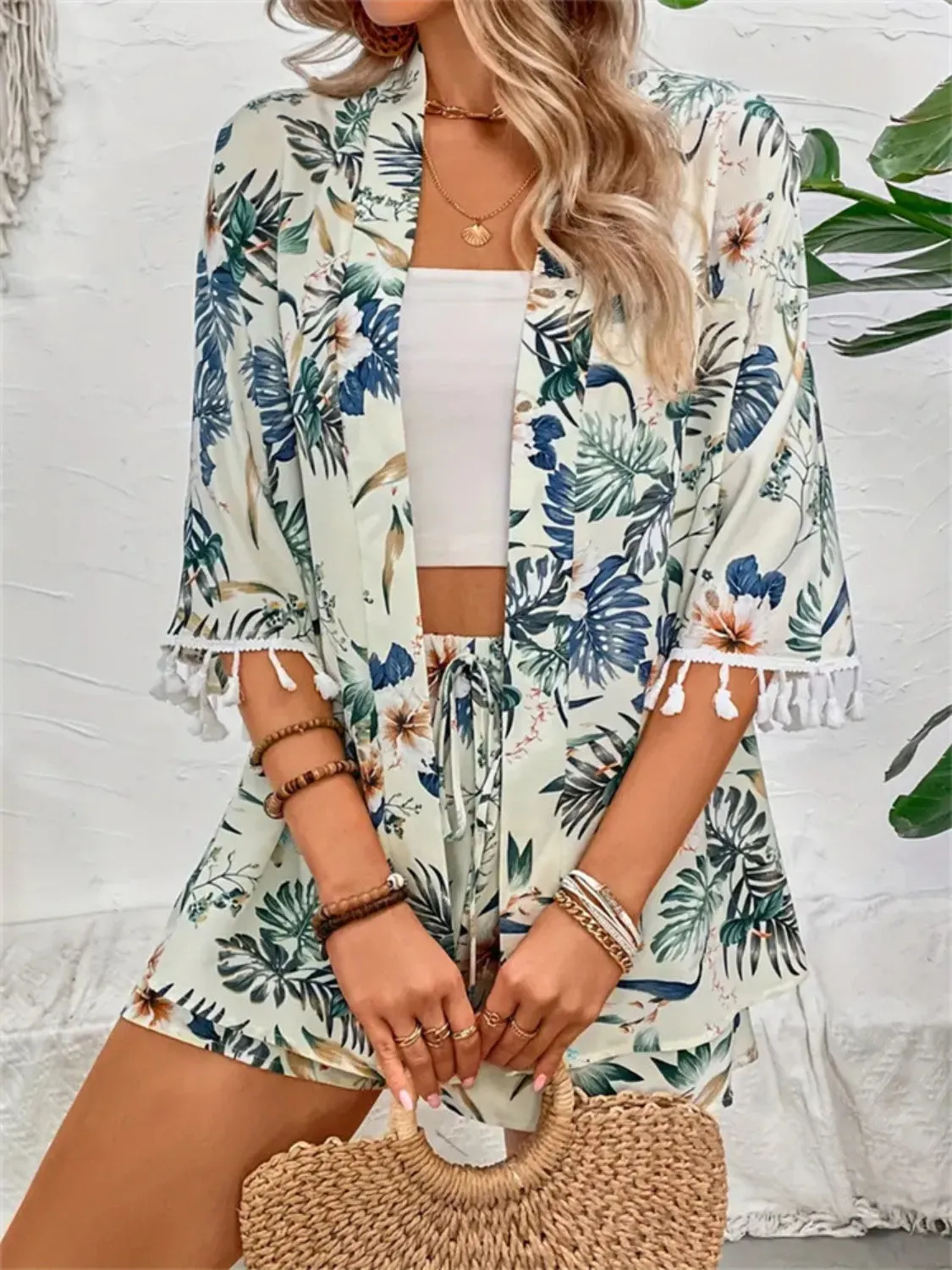 Printed Half Sleeve Top and Shorts Set sold by Charming Charlie product image thumbnail 4