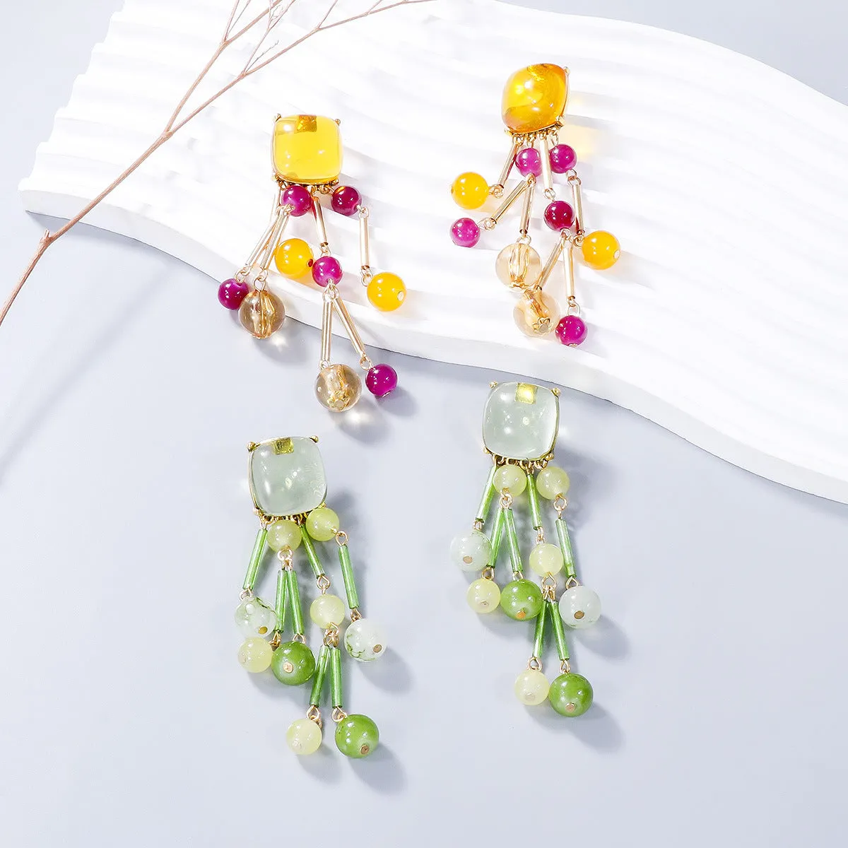 Acrylic Bead Dangle Earrings sold by Charming Charlie