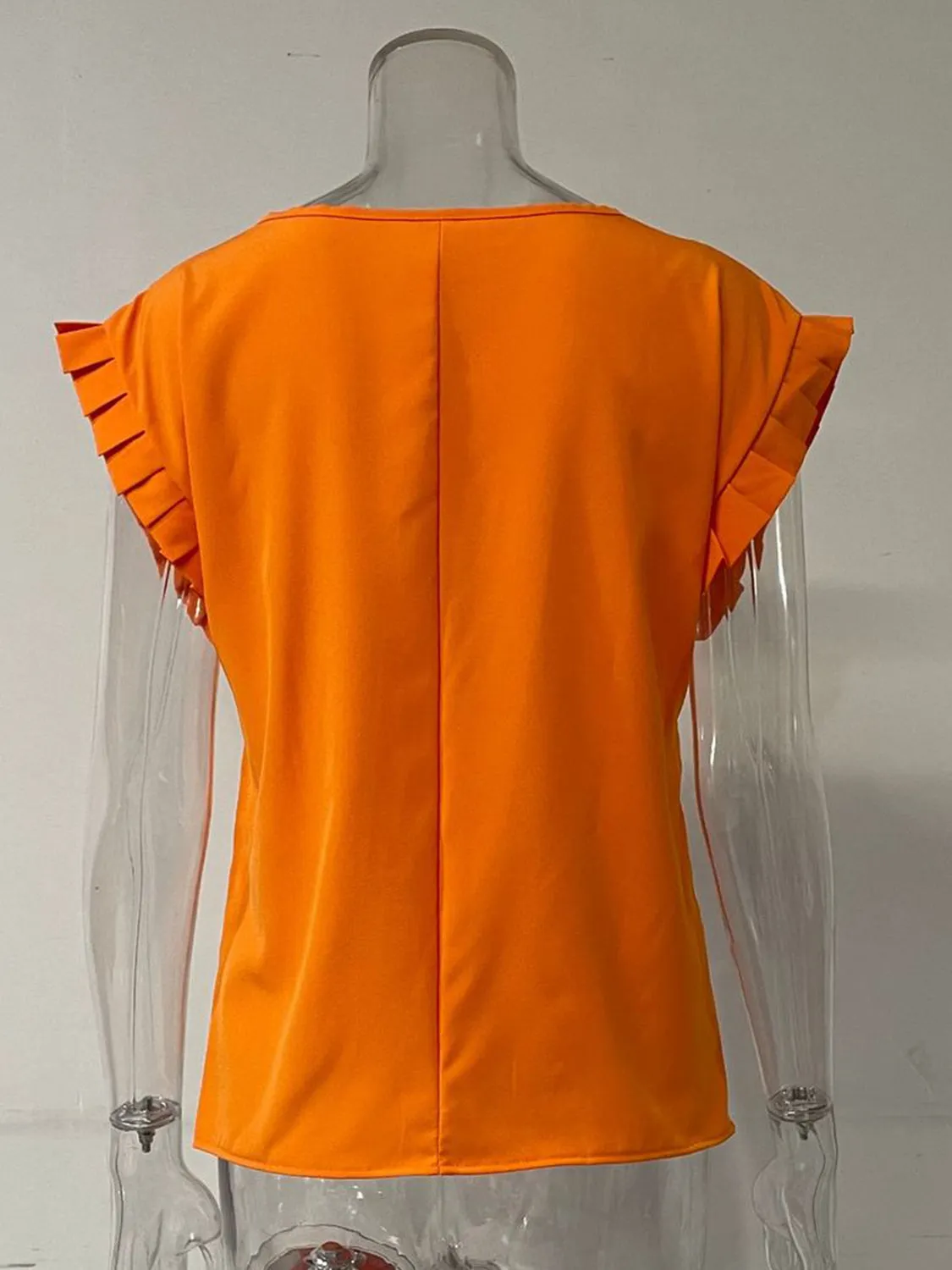 Ruffled Round Neck Cap Sleeve Blouse sold by Charming Charlie product image thumbnail 3