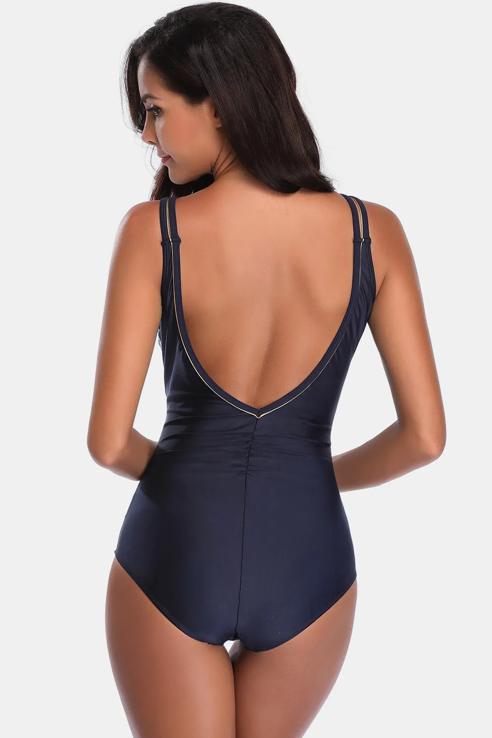 Full Size V-Neck Backless One-Piece Swimwear sold by Charming Charlie product image thumbnail 2