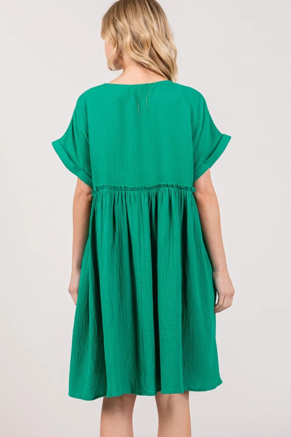SAGE + FIG Full Size Button Up Short Sleeve Dress sold by Charming Charlie product image thumbnail 2