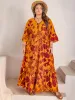 Plus Size Lace Detail Printed V-Neck Maxi Dress sold by Charming Charlie