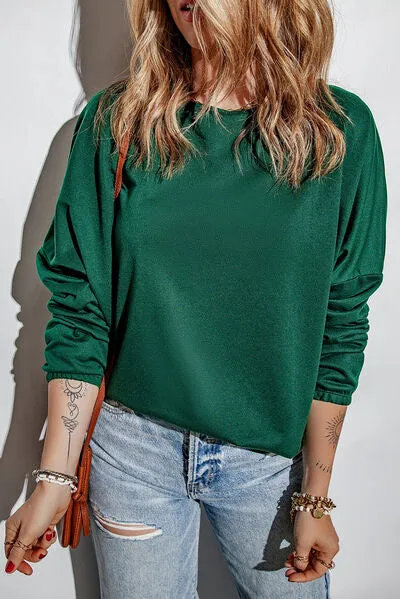 Round Neck Long Sleeve T-Shirt sold by Charming Charlie product image thumbnail 4