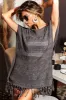 BiBi Fringed Hem Short Sleeve Knit Top sold by Charming Charlie