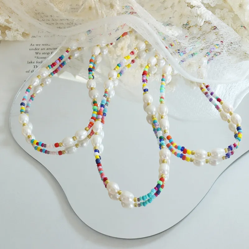 Freshwater Pearl Titanium Steel Bead Necklace sold by Charming Charlie
