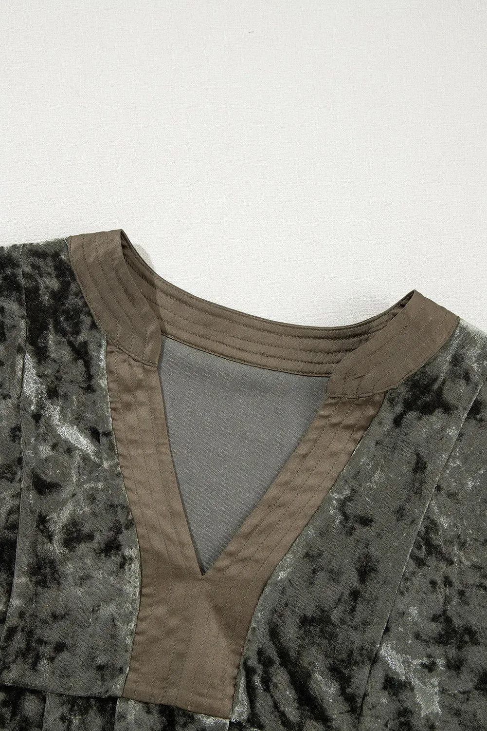 Velvet Notched Long Sleeve Mini Dress sold by Charming Charlie product image thumbnail 5