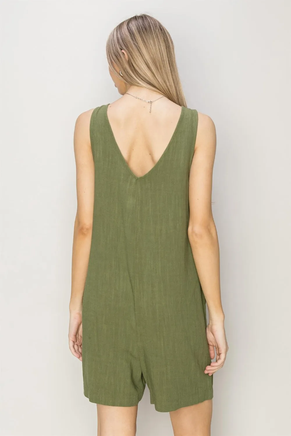 HYFVE V-Neck Sleeveless Romper with Pockets sold by Charming Charlie product image thumbnail 2