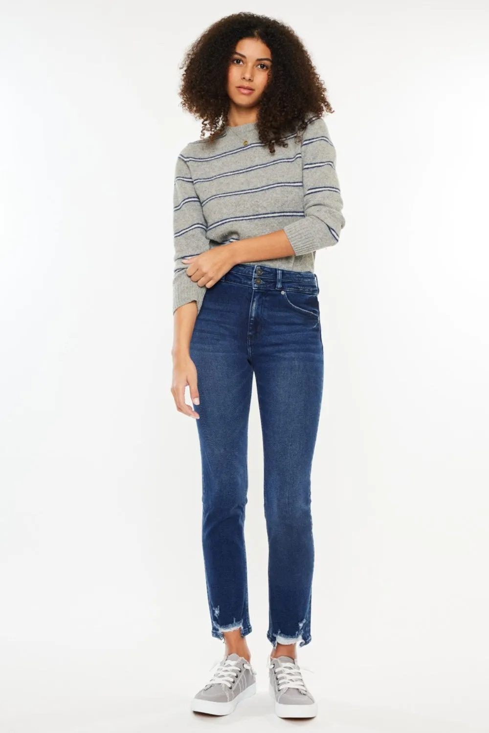 Kancan High Rise Slim Straight Jeans sold by Charming Charlie