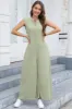Half Button Wide Leg Jumpsuit with Pockets sold by Charming Charlie