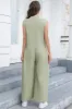 Half Button Wide Leg Jumpsuit with Pockets sold by Charming Charlie