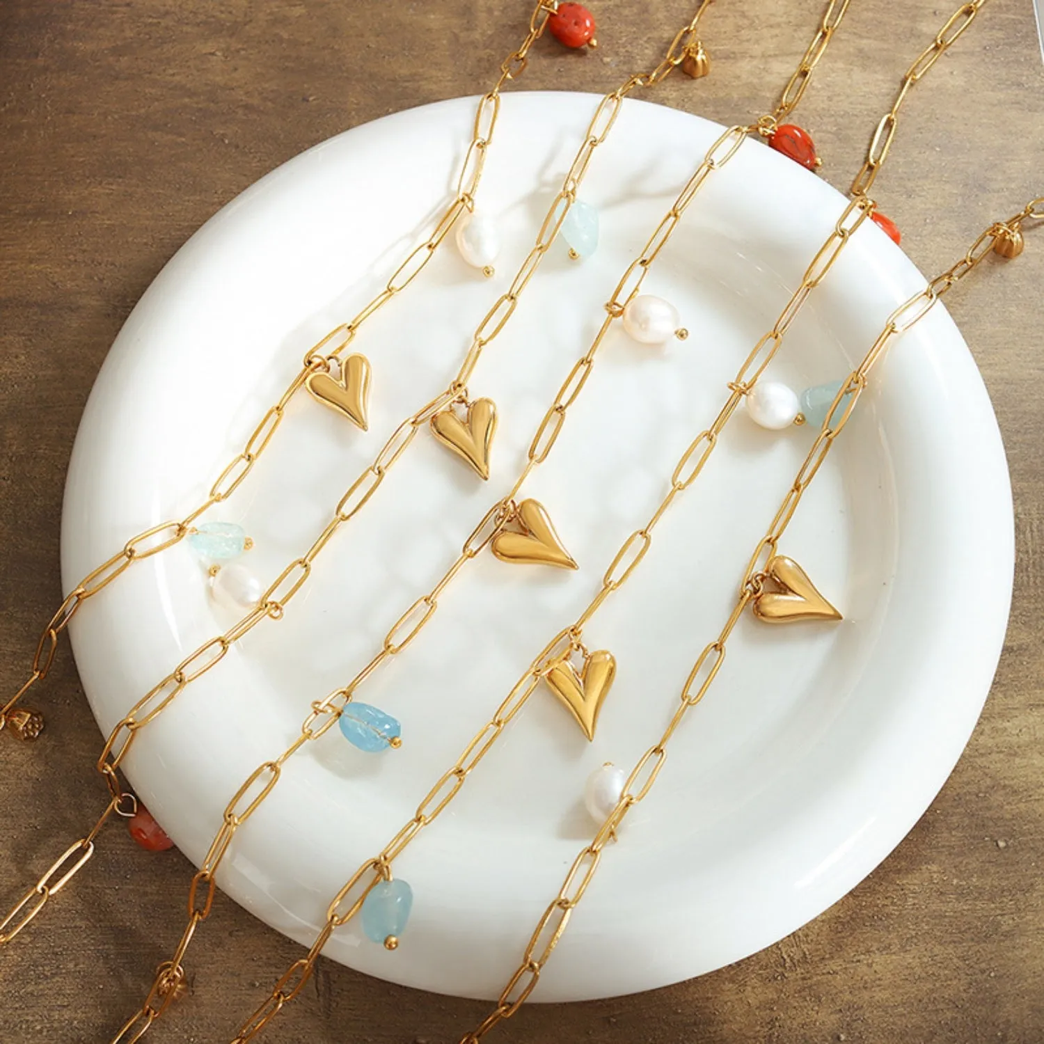 Titanium Steel Heart Pendant Necklace sold by Charming Charlie product image thumbnail 2