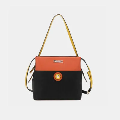 Nicole Lee USA Contrast Leather Shoulder Bag sold by Charming Charlie