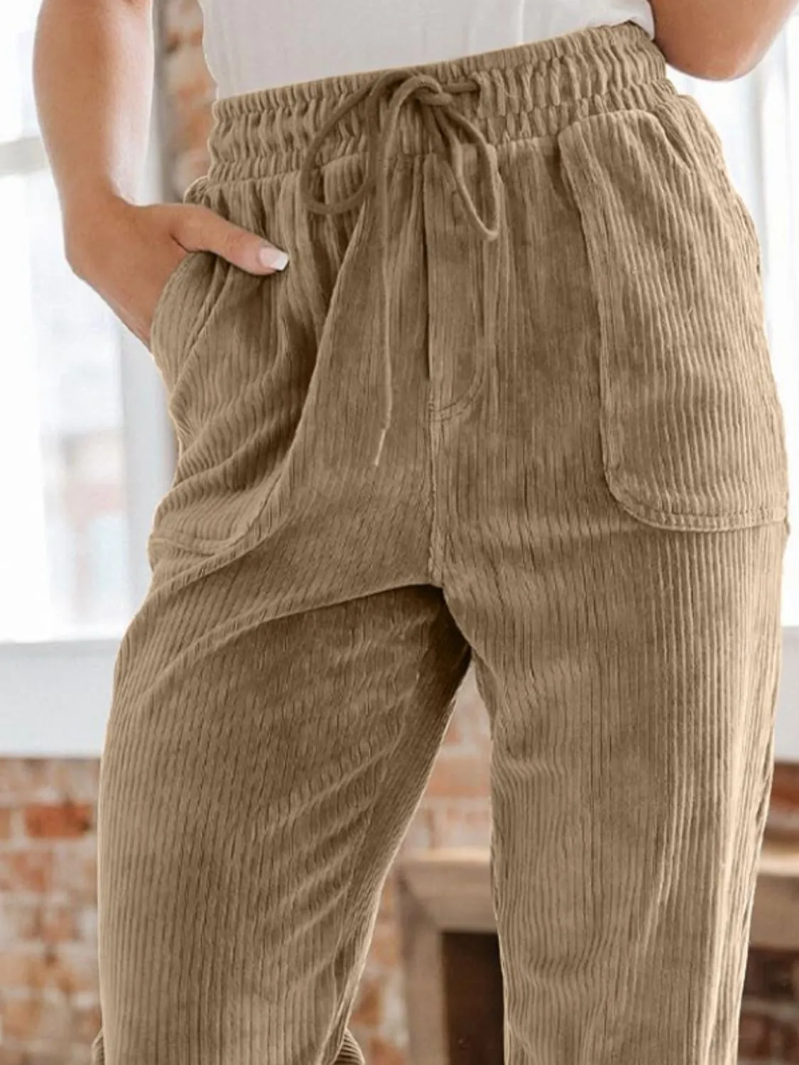 Drawstring Pants with Pockets sold by Charming Charlie product image thumbnail 3