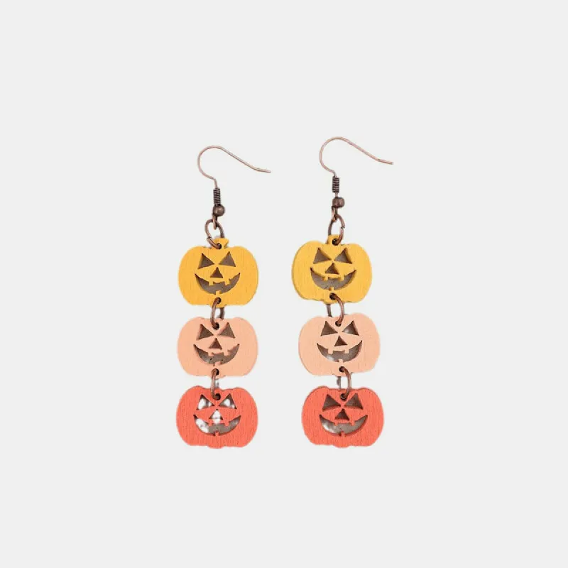 Wooden Contrast Pumpkin Earrings sold by Charming Charlie