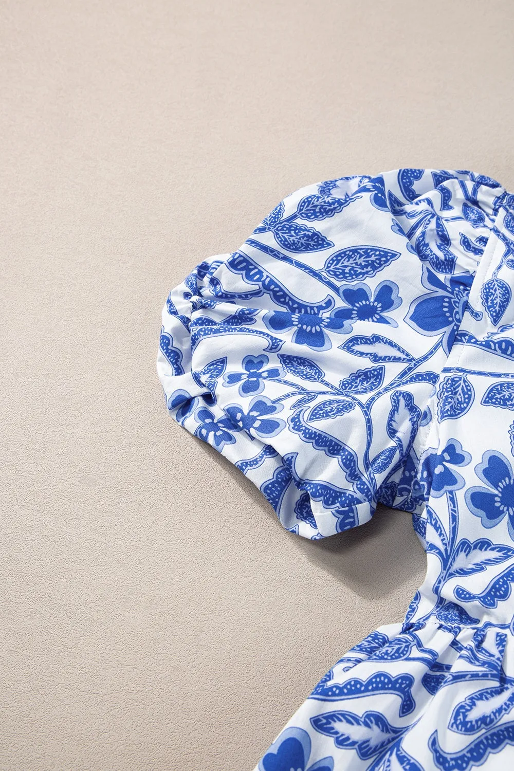 Printed Notched Puff Sleeve Dress sold by Charming Charlie product image thumbnail 5