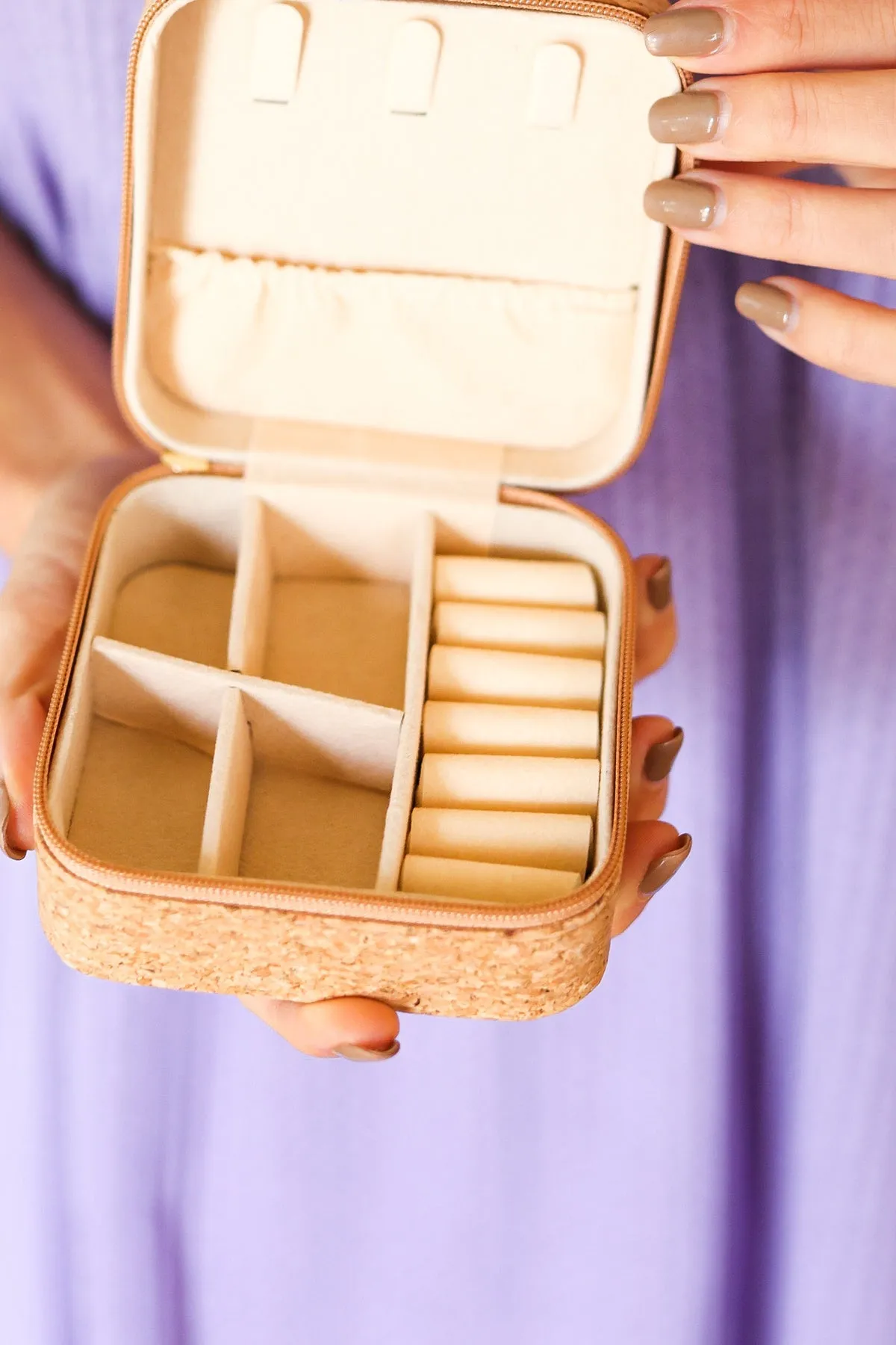 Mandala Patchwork & Cork Travel Jewelry Box sold by Charming Charlie product image thumbnail 4