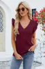 Ruffled V-Neck Cap Sleeve Blouse sold by Charming Charlie