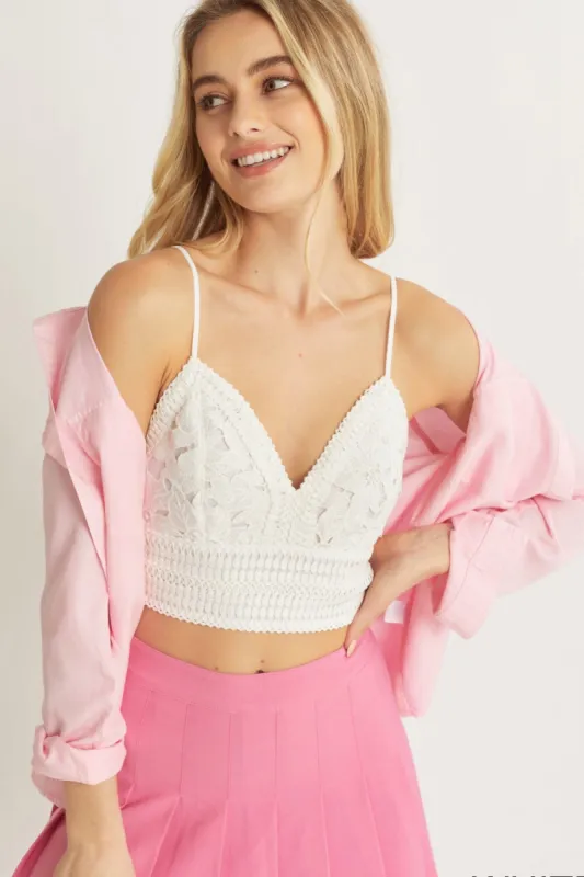 Love Tree Textured Lace Crop Cami sold by Charming Charlie