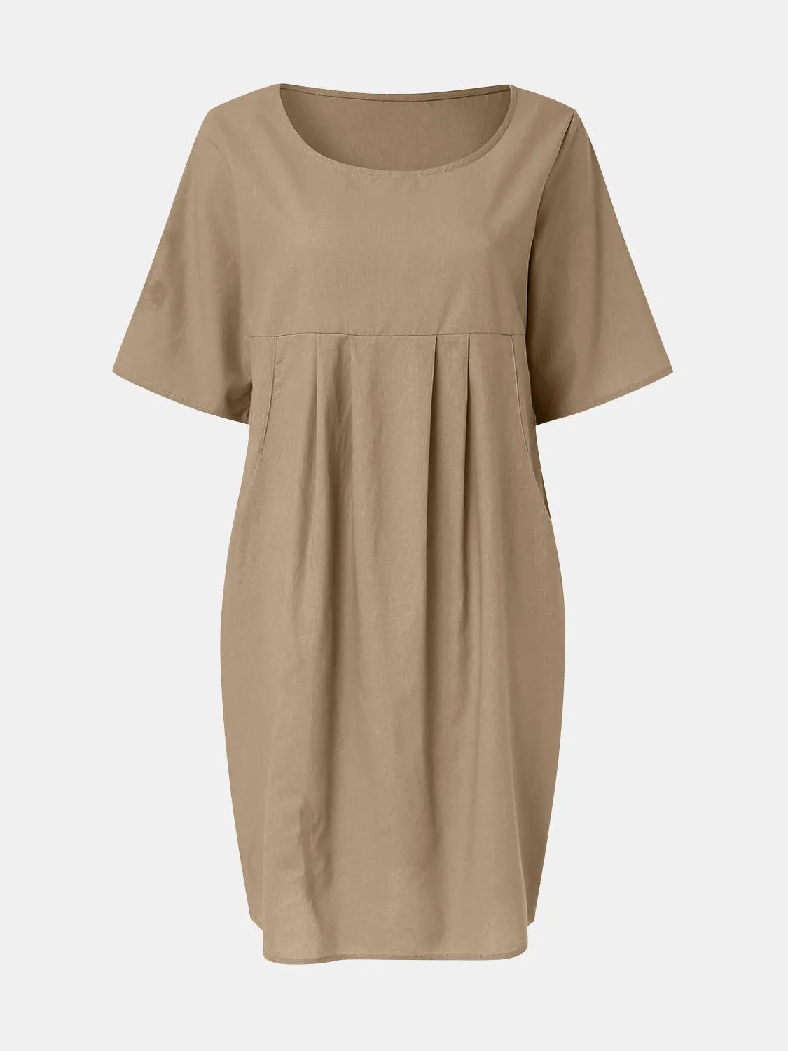 Full Size Round Neck Half Sleeve Dress with Pockets sold by Charming Charlie product image thumbnail 3