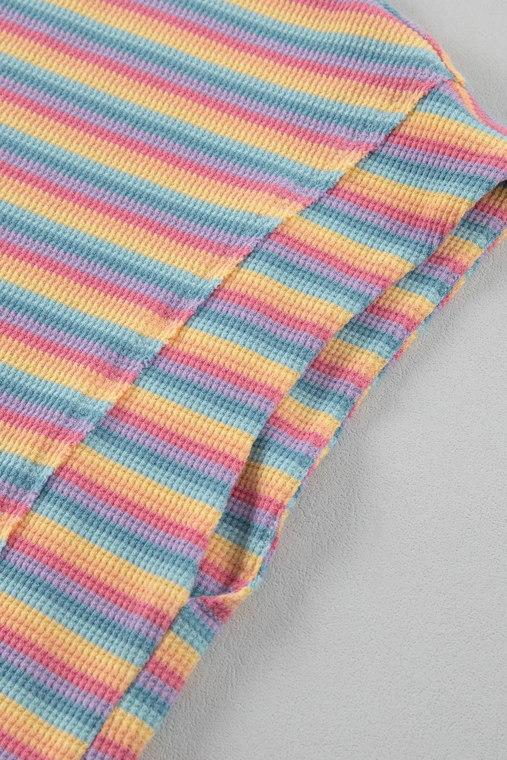 Striped Round Neck Top and Shorts Set sold by Charming Charlie product image thumbnail 4
