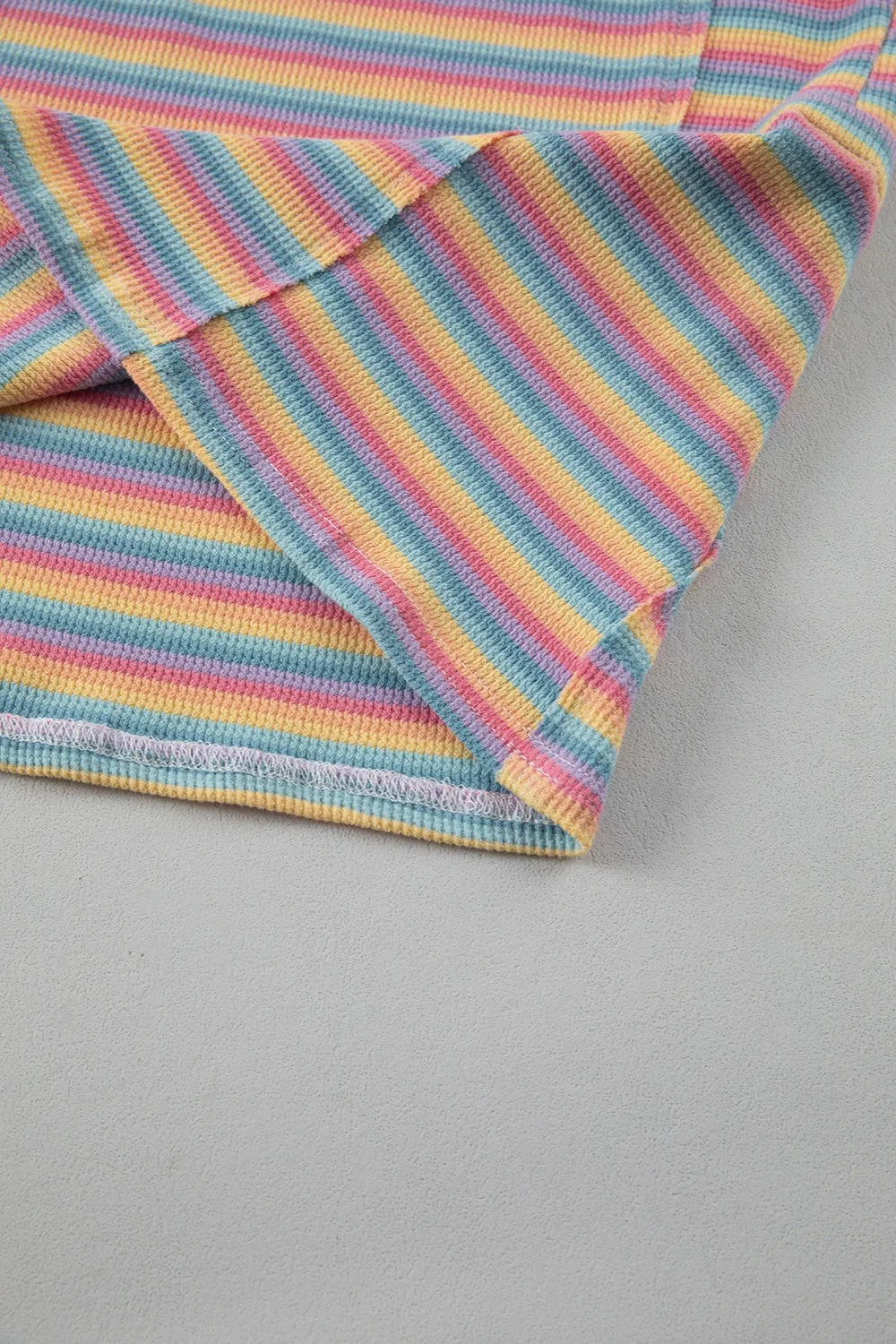 Striped Round Neck Top and Shorts Set sold by Charming Charlie product image thumbnail 5