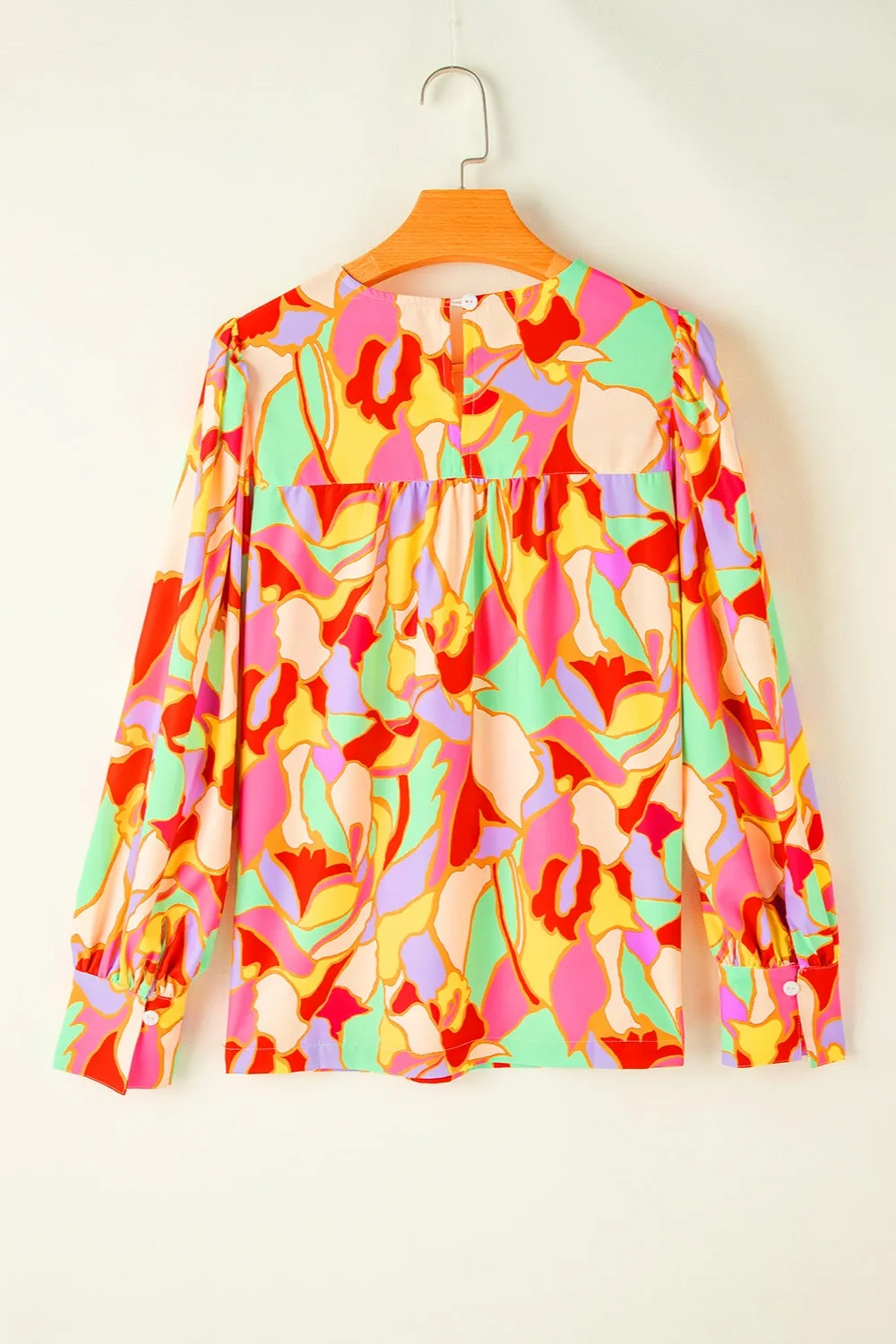 Contrast Print Round Neck Long Sleeve Blouse sold by Charming Charlie product image thumbnail 3
