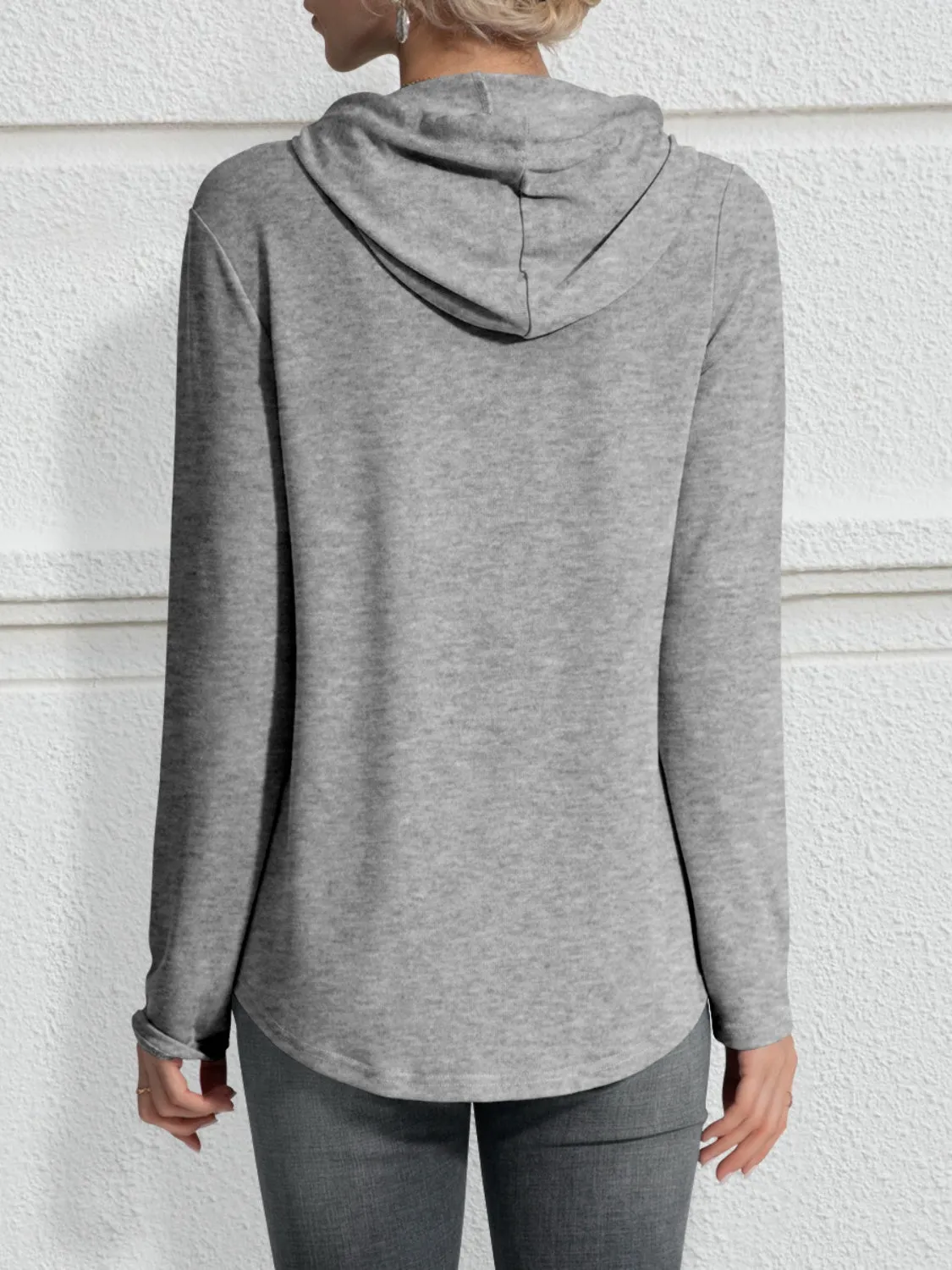 Drawstring Long Sleeve Hoodie sold by Charming Charlie product image thumbnail 2