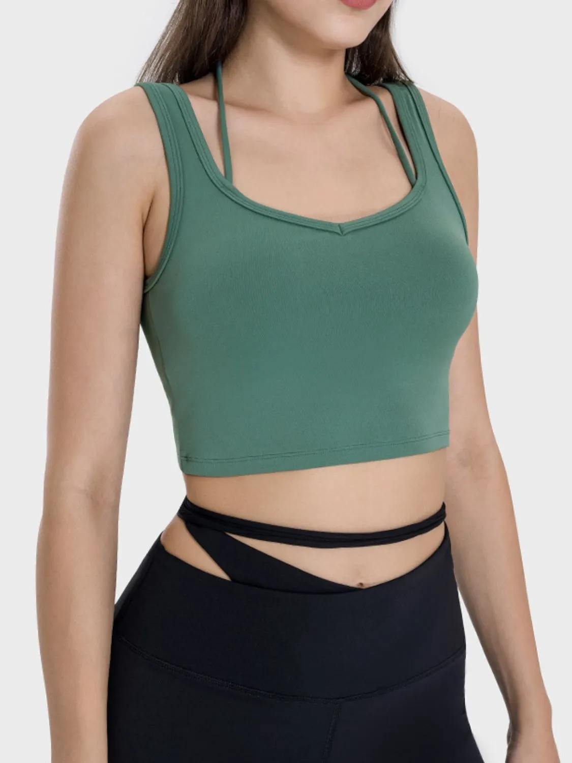 Crisscross Square Neck Active Tank sold by Charming Charlie product image thumbnail 5