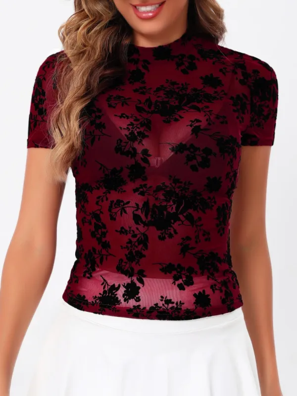 Mock Neck Short Sleeve Top sold by Charming Charlie