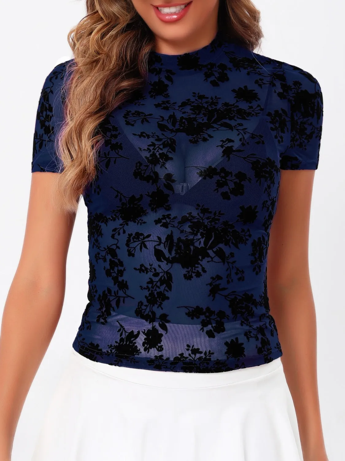 Mock Neck Short Sleeve Top sold by Charming Charlie product image thumbnail 5