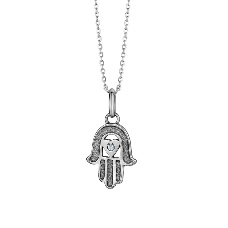 GL Creations- Sterling Silver Hamsa Stardust Pendant sold by Charming Charlie