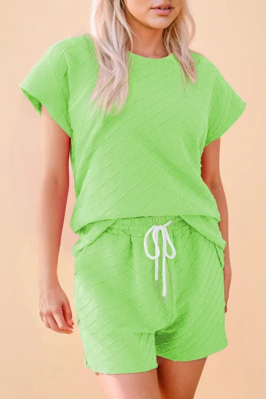 Checkered Textured Tee and Drawstring Shorts sold by Charming Charlie product image thumbnail 2