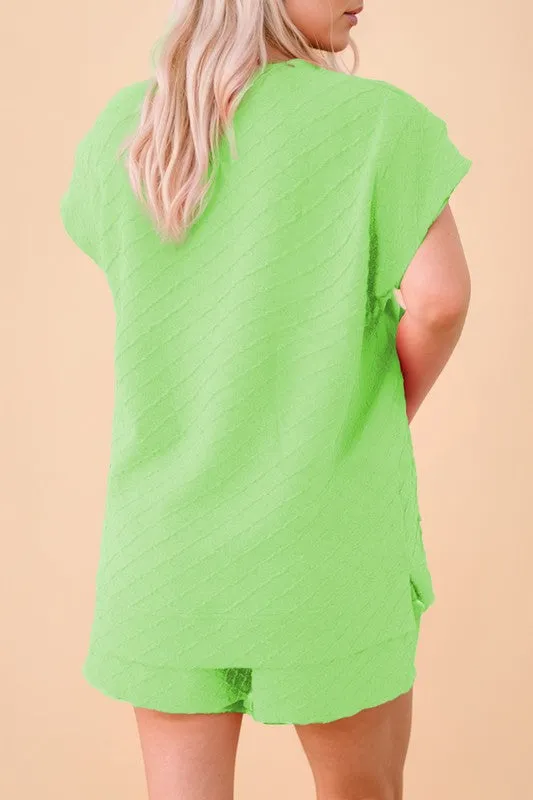 Checkered Textured Tee and Drawstring Shorts sold by Charming Charlie product image thumbnail 5